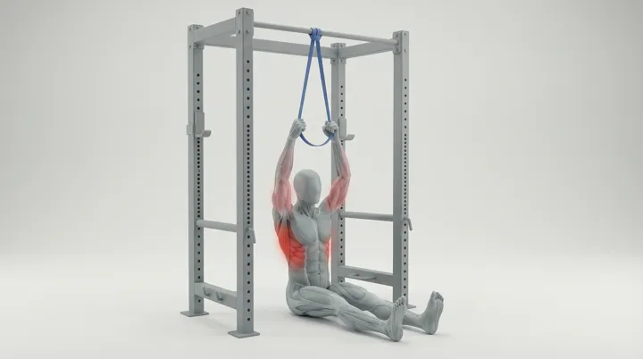 Kuminauhan istuttu alastyöntö (Band Seated Pulldown)
