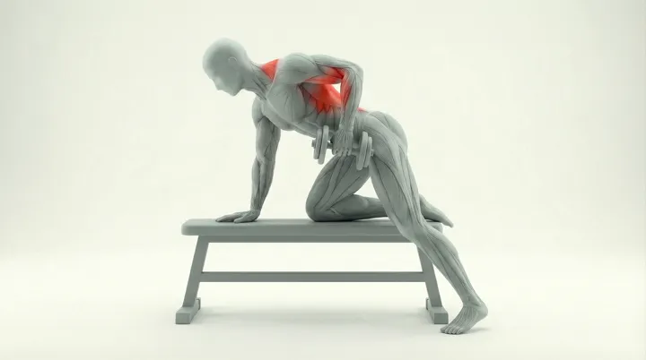 Yksikätinen taljapunnerrus penkiltä (Dumbbell Row Unilateral)