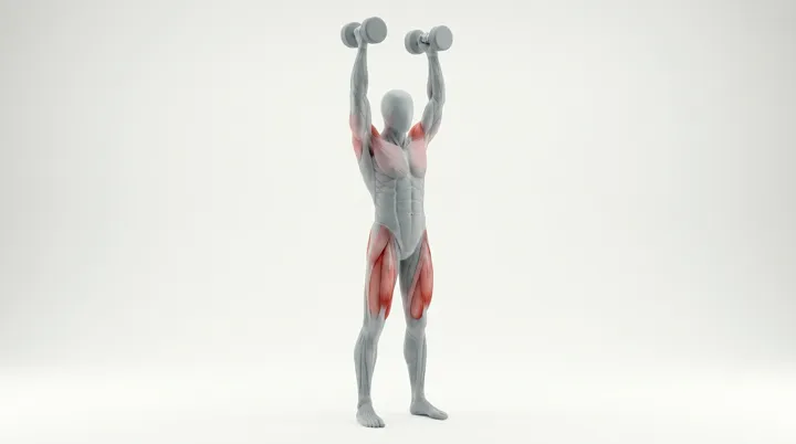 Käsipainonyöntö (Dumbbell Thruster)